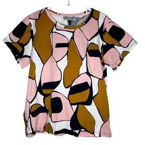 Marc Jacobs abstract printed crew neck t-shirt funky designer size small women's